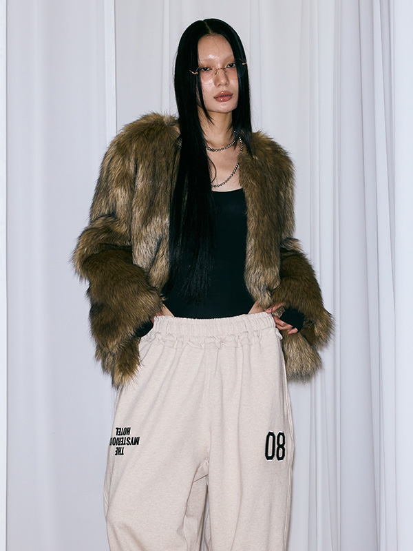 シティガール ミックスファージャケット_ブラウン | THE MYSTERIOUS HOTEL | HANA(ハナ) #1