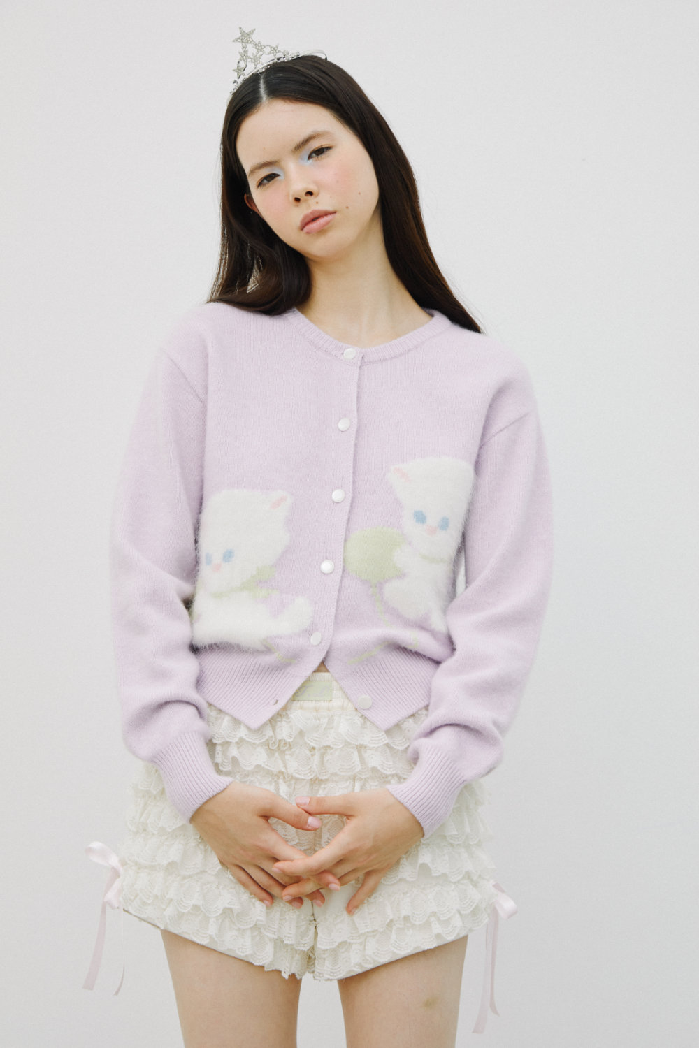 Cassie Cardigan (Lilac) / キャシー カーディガン (ライラック