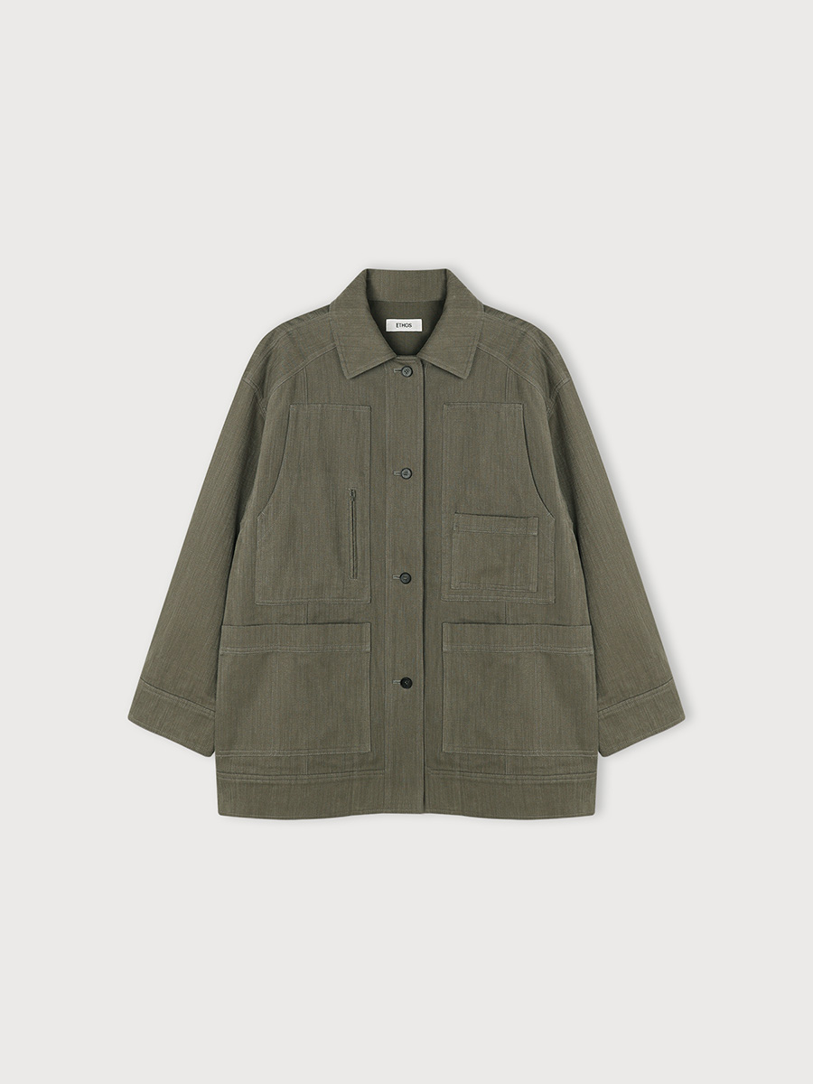 UTILITY WORKER JACKET_KHAKI | ETHOS | HANA(ハナ) #1