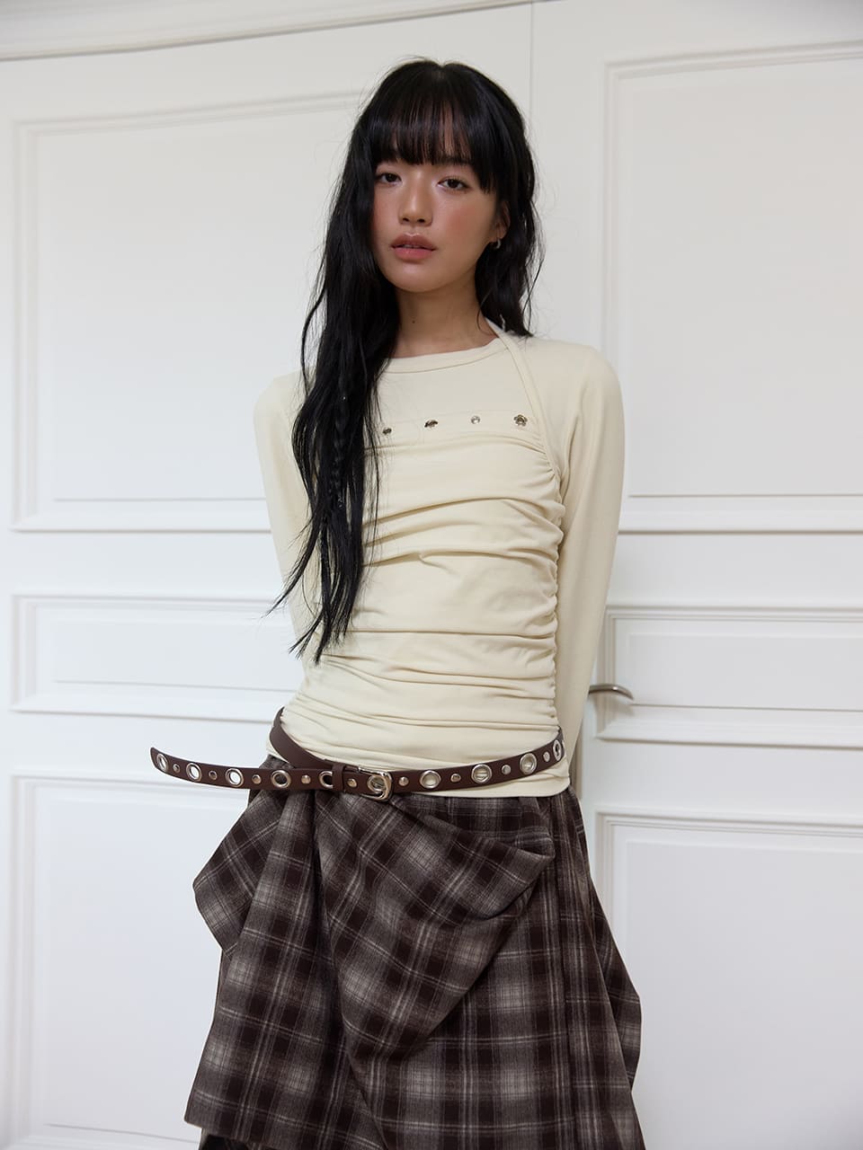 フラワー アイレット シャーリング ノースリーブ - レモン | MEENDERI | HANA(ハナ) #1