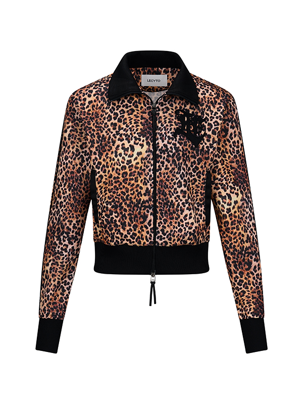 レオパード トラック ジップアップ ジャケット_[ブラウン] | LECYTO | HANA(ハナ) #1