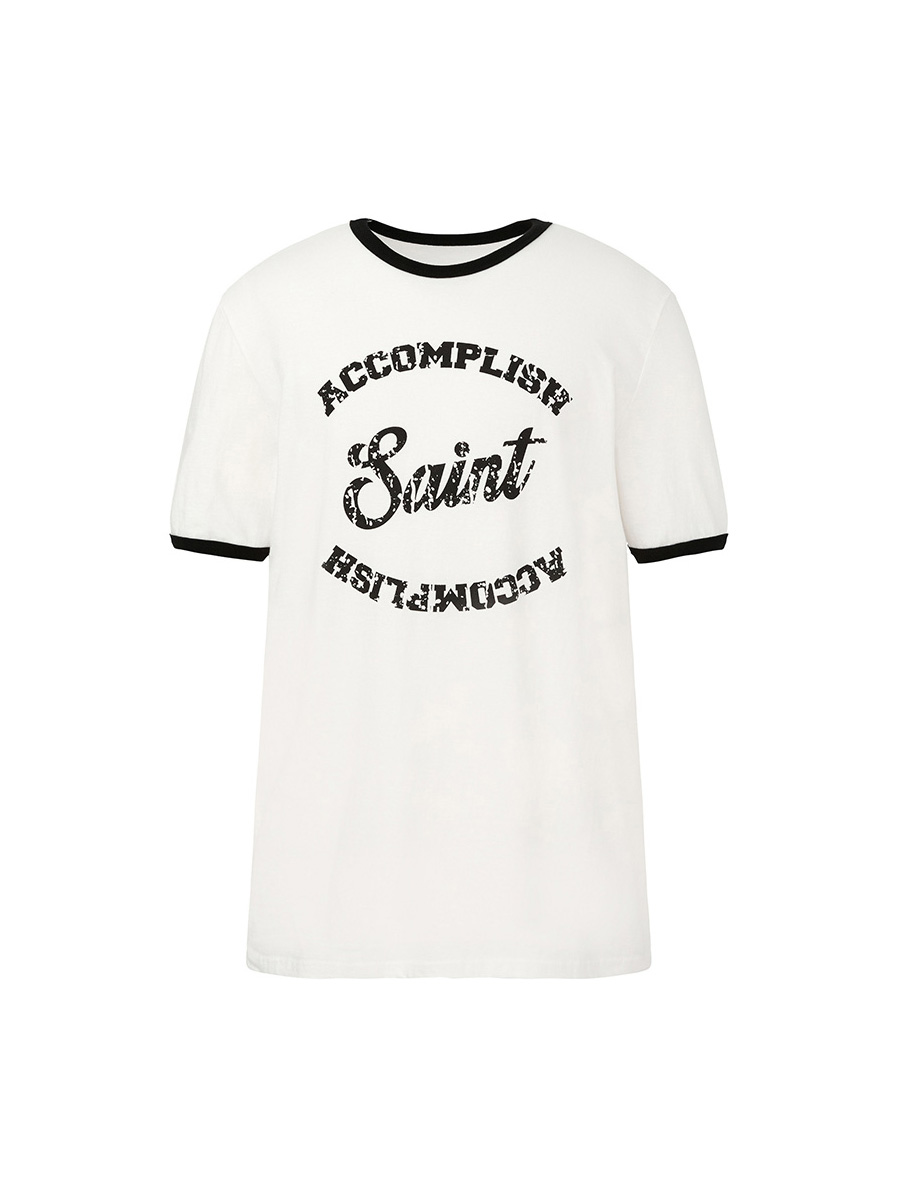 セイントシルケットハーフリンガーTシャツ（ホワイト） | DNSR | HANA(ハナ) #1