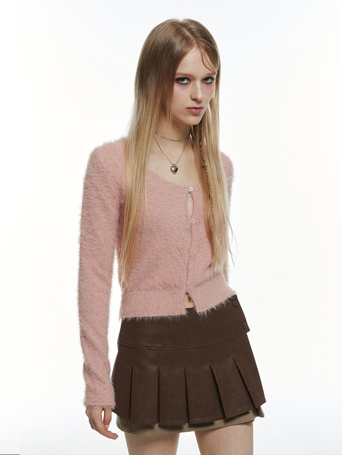 ヘアリーカーディガン (ピンク) | THREE TO EIGHTY | HANA(ハナ) #1