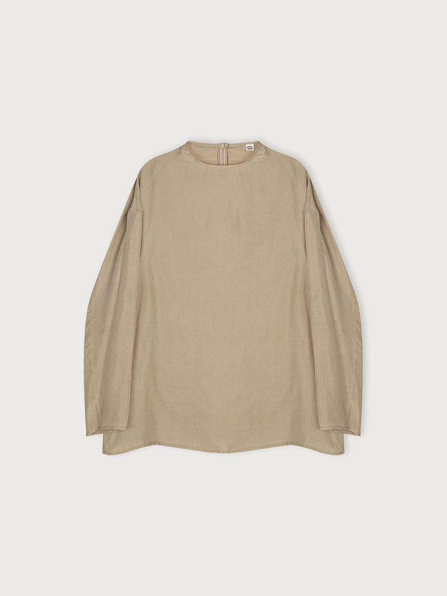 CUPRA SILHOUETTE BLOUSE_ASH BEIGE | ETHOS | HANA(ハナ) #1