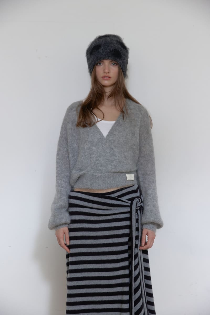 アンゴラウールラップニット（グレー） | ASURA | HANA(ハナ) #1