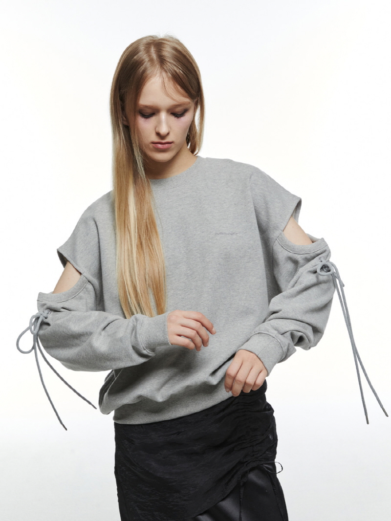 カットアウト スウェットシャツ (M.グレー) | THREE TO EIGHTY | HANA(ハナ) #1