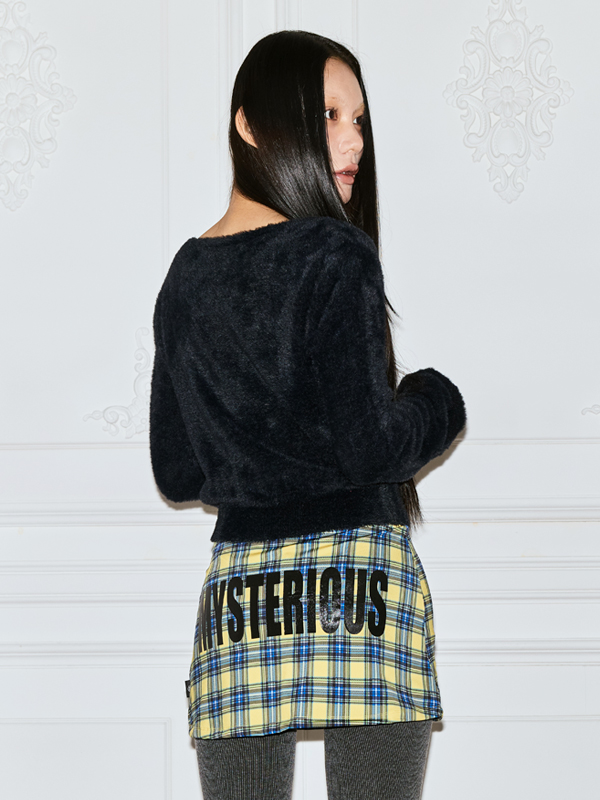 ムーンチェックミニスカートパンツ_イエロー | THE MYSTERIOUS HOTEL | HANA(ハナ) #1