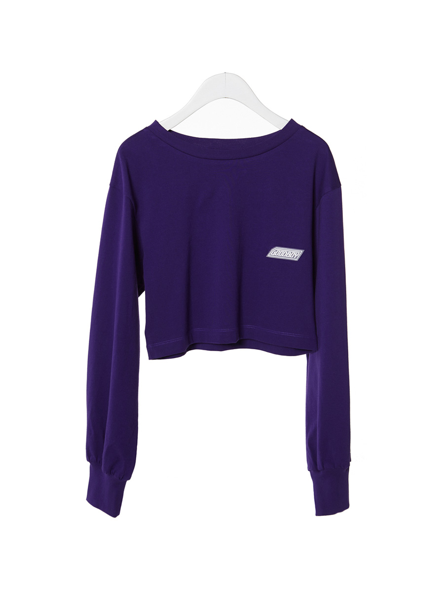 L/SLV NEW LOGO クロップ Tシャツ (パープル) | XOXOGOODBOY | HANA(ハナ) #1
