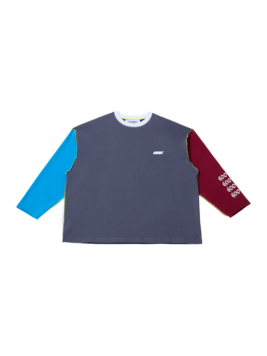 Goodboy カラーブロック ロングスリーブ_ピオンブルー | XOXOGOODBOY | HANA(ハナ) #1