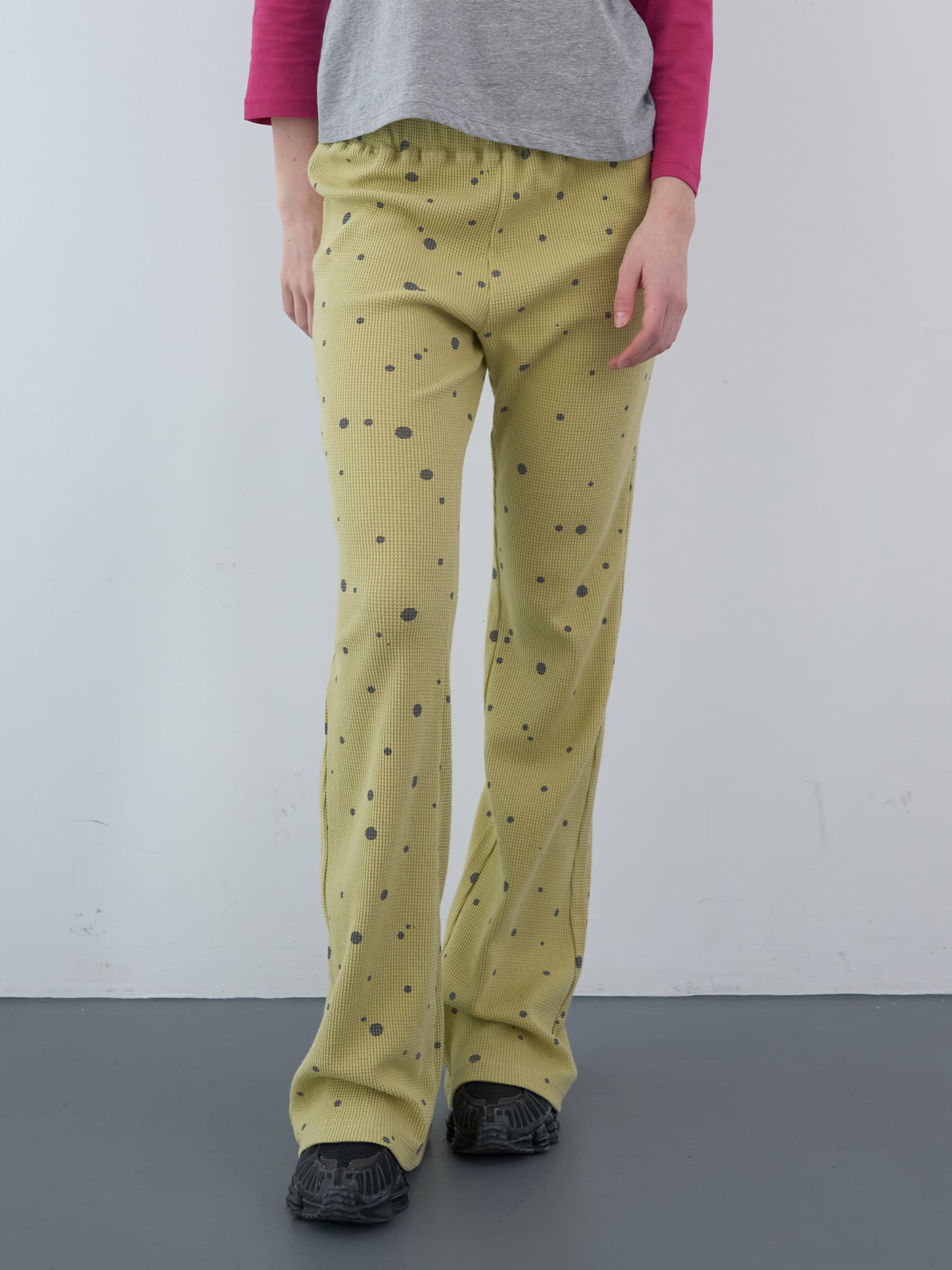 ワッフルドットバンディングブーツカットパンツ(イエロー) | ENZO BLUES | HANA(ハナ) #1