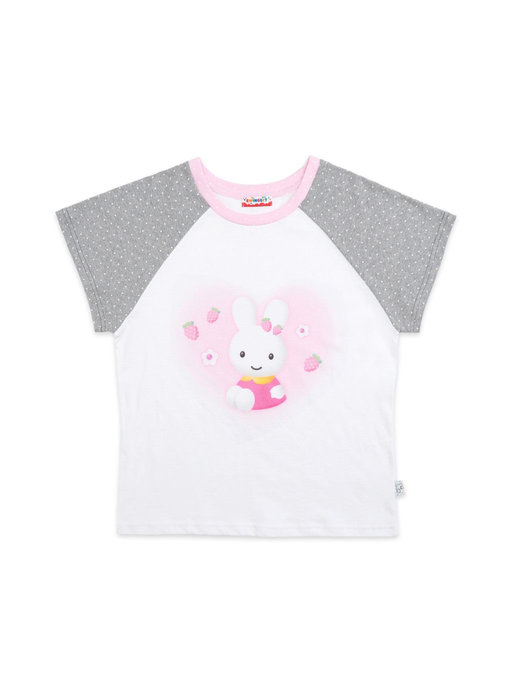 [X YOUNGART] ストロベリーシードドット KIDDY ラグラン Tシャツ | Swingset | HANA(ハナ) #1