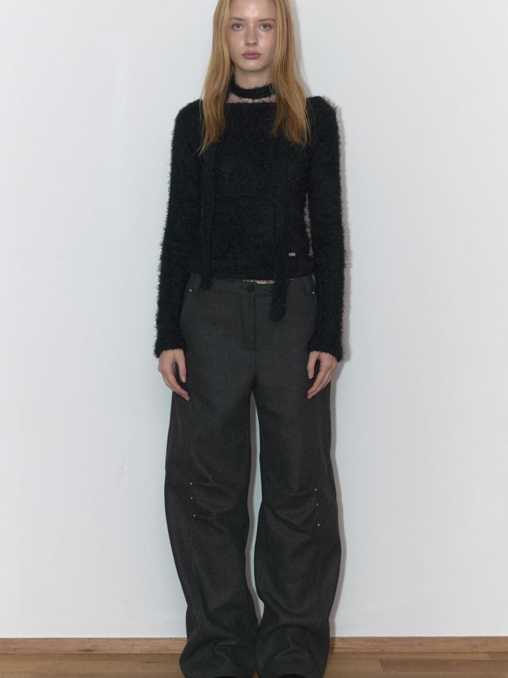 ウールリベットパンツ（チャコール） | ASURA | HANA(ハナ) #1