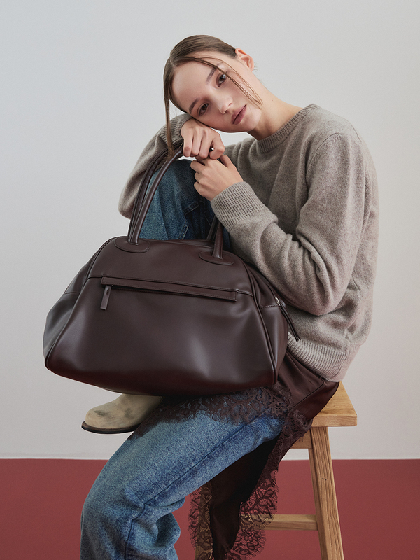 ツー ジッパー バッグ オリジナル（カカオ） | CHRISTINE PROJECT | HANA(ハナ) #1