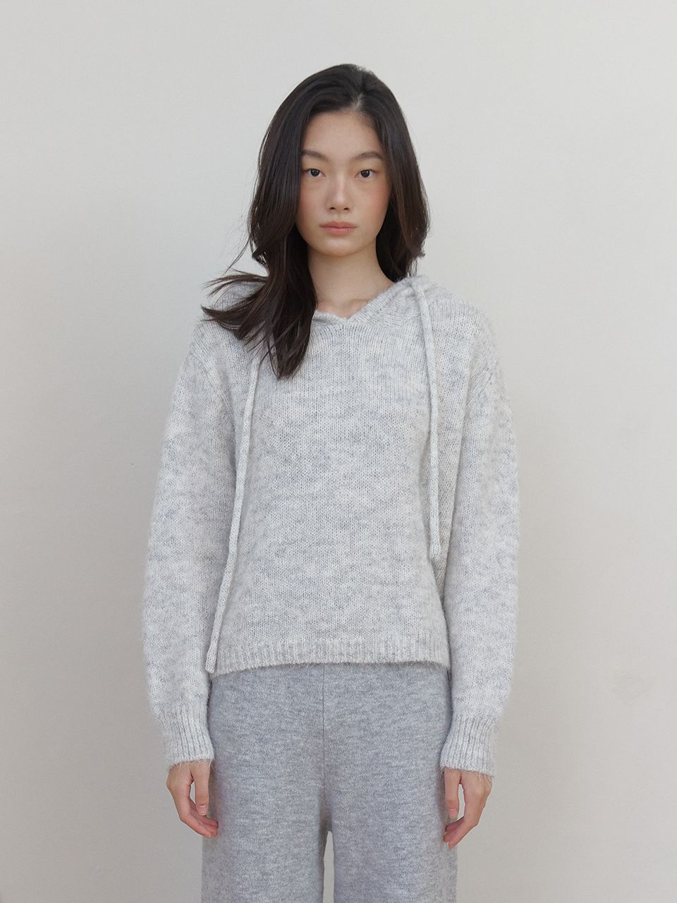 アズベーシック ウールニットフーディ（メランジグレー） | ASURA | HANA(ハナ) #1