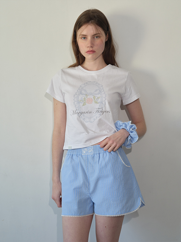 レースプリントTシャツ（ホワイト） | Margarin Fingers | HANA(ハナ) #1
