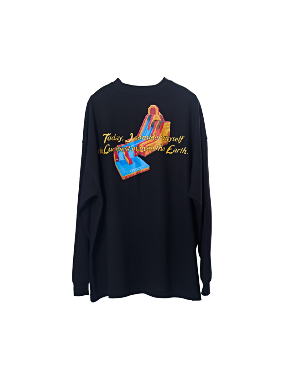 OVERSIZED ウォータースライド L/SLV Tシャツ (ブラック) | XOXOGOODBOY | HANA(ハナ) #1