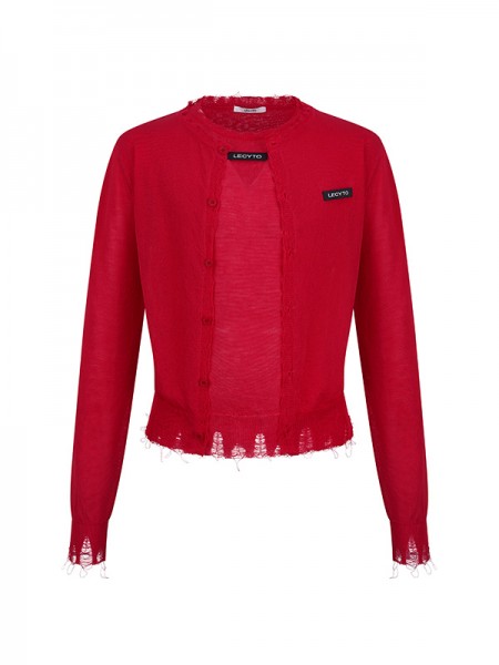 MUSINSA公式 | LECYTO Tweed Sirin Cardigan_[Blue] LECYTO