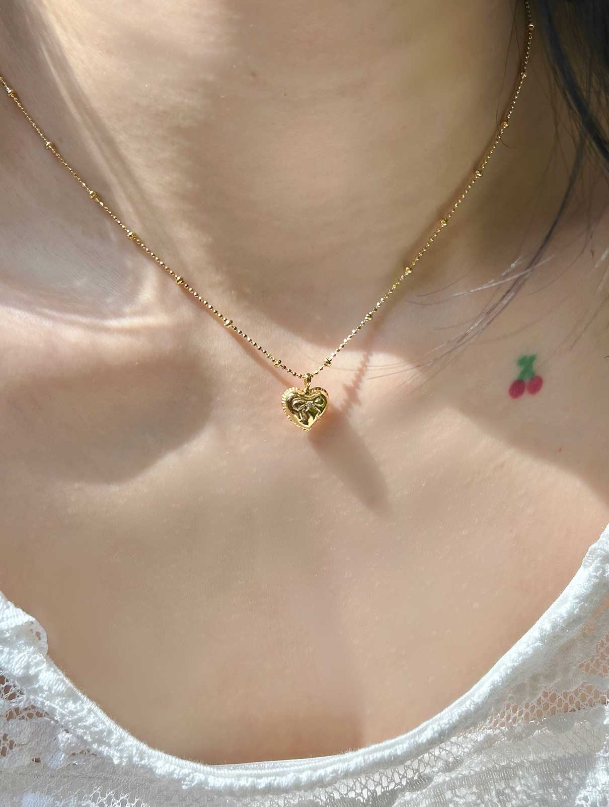 Ribbon Heart Necklace