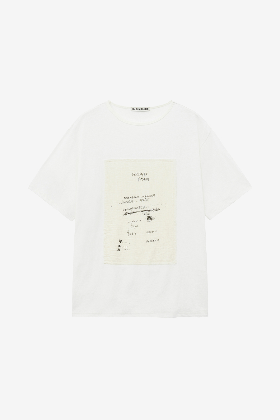 スケッチアップリケTシャツ アイボリー | INSILENCE | HANA(ハナ) #1