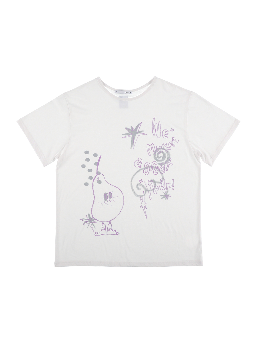 クレヨンフルーツTシャツ（ペアホワイト） | ONSKA | HANA(ハナ) #1