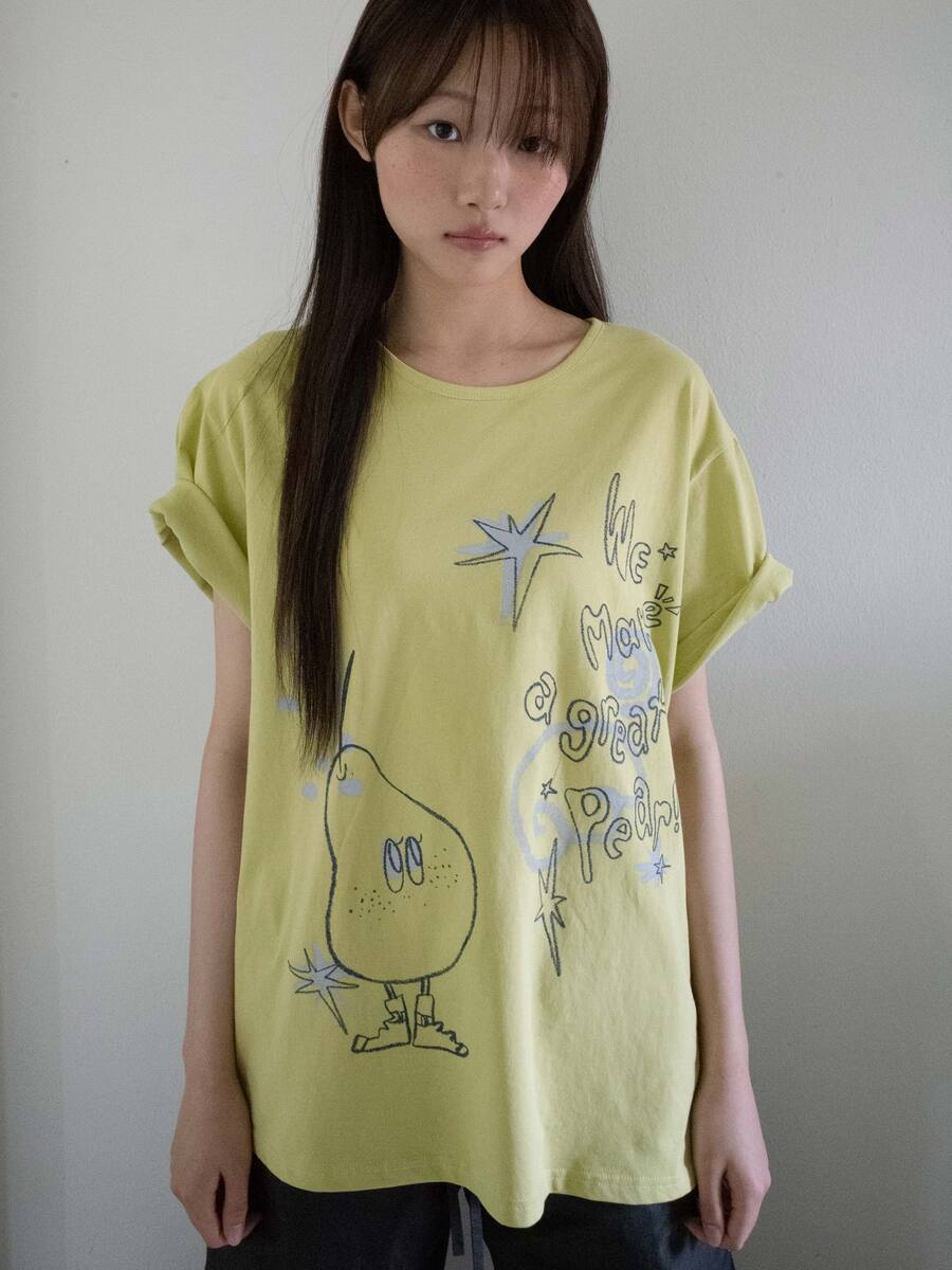 クレヨンフルーツTシャツ（ペアオリーブ） | ONSKA | HANA(ハナ) #1