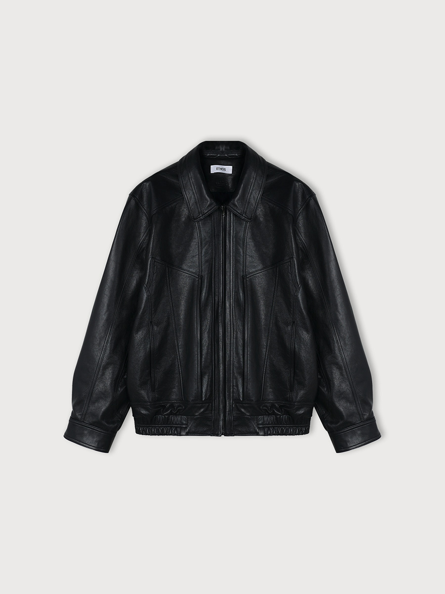 BASKET LEATHER JACKET_BLACK | ETHOS | HANA(ハナ) #1