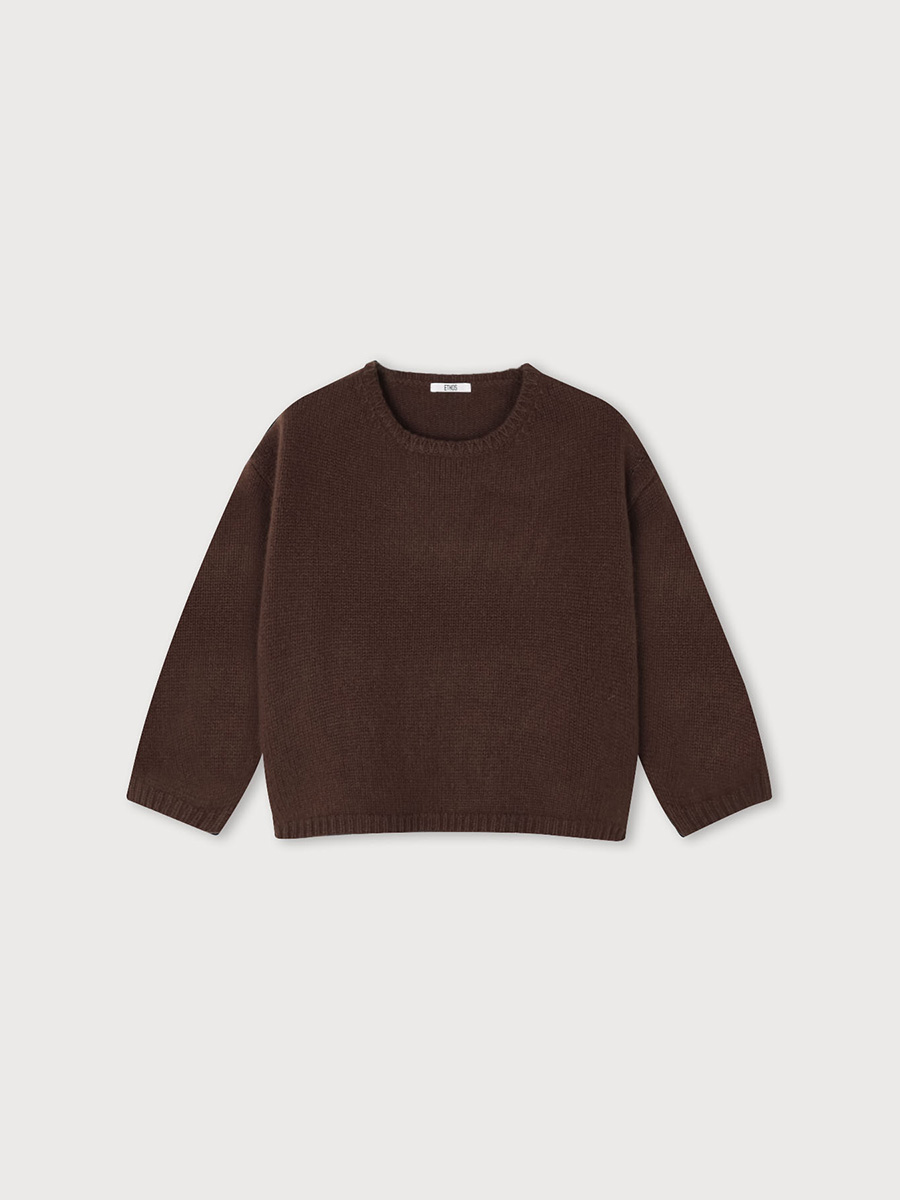 ROUNDY SLEEVE KNIT_BROWN | ETHOS | HANA(ハナ) #1