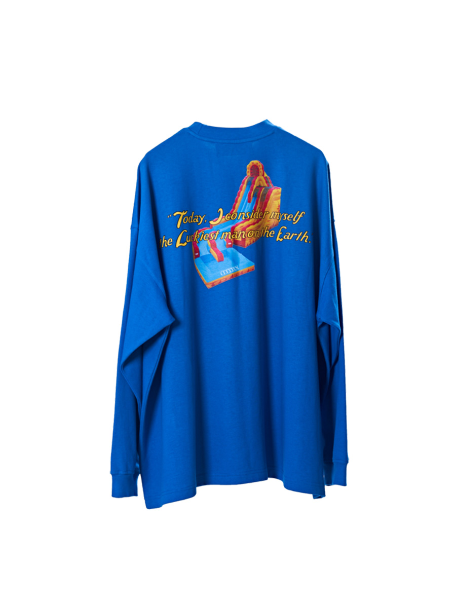 OVERSIZED ウォータースライド L/SLV Tシャツ (ロイヤルブルー) | XOXOGOODBOY | HANA(ハナ) #1