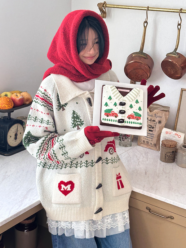 ツリーカウチンニットカーディガン（アイボリー） | Margarin Fingers | HANA(ハナ) #1