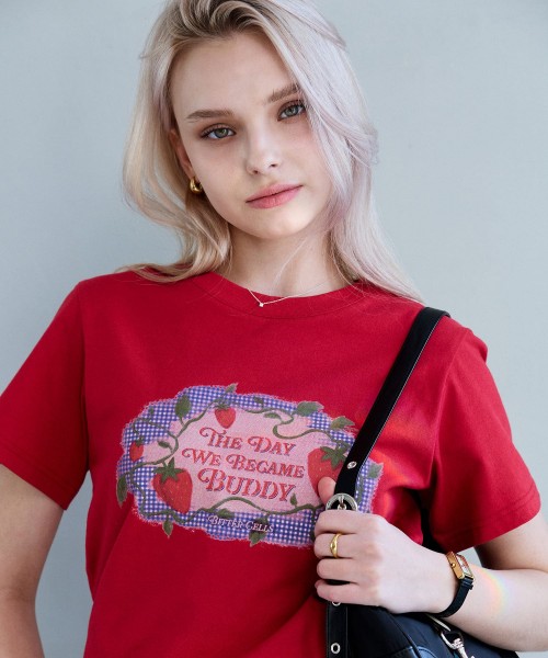 [BITTERCELLS] チェリーベリー 半袖 Tシャツ *韓国ファッション チェリーベリーT-ホワイト | BITTERCELLS | HANA(ハナ)