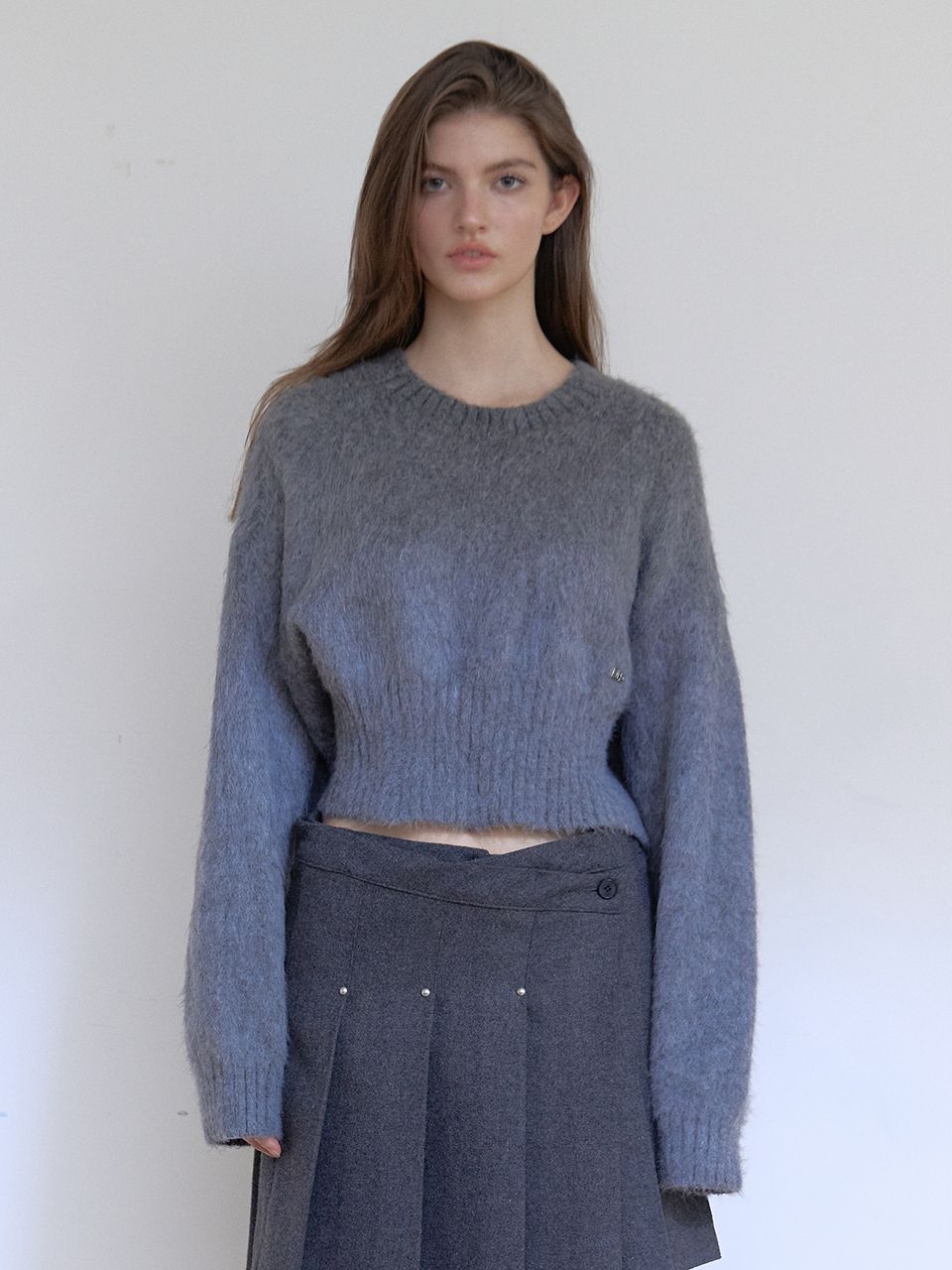 ヘアリーブラシニット (グレー) | ASURA | HANA(ハナ)