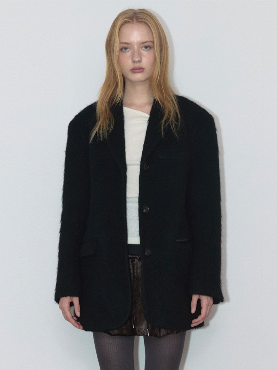 モヘアウールジャケット（ブラック） | ASURA | HANA(ハナ) #1