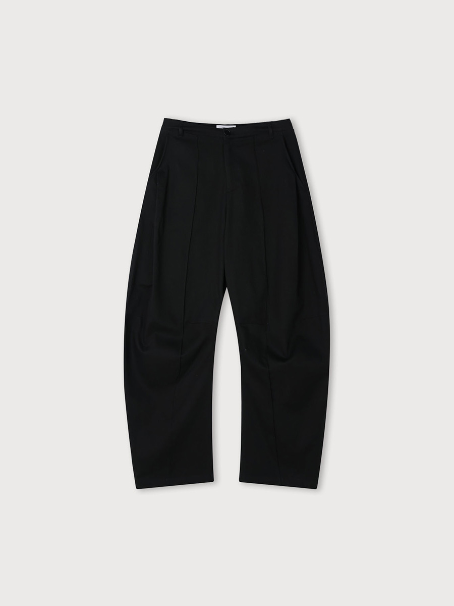 WIDE CURVED PANTS_BLACK | ETHOS | HANA(ハナ) #1