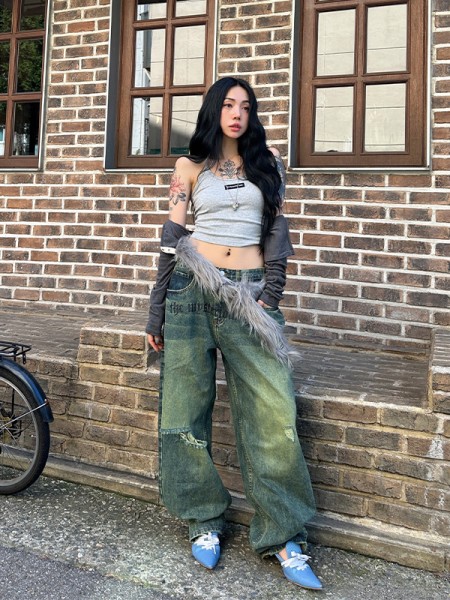 ヴィンテージワイドデニム アッシュブルー | INSILENCE | HANA(ハナ)