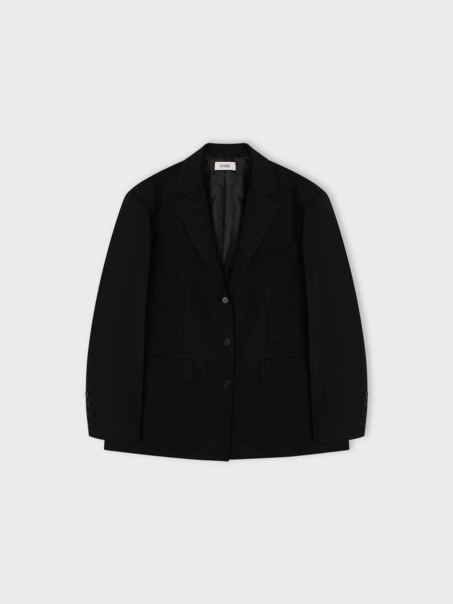 CLASSIC OVERFIT JACKET_BLACK | ETHOS | HANA(ハナ) #1
