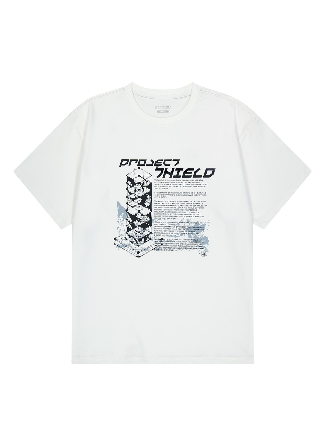OGシールドグラフィックショートスリーブTシャツ-ホワイト | OFFGRID | HANA(ハナ) #1