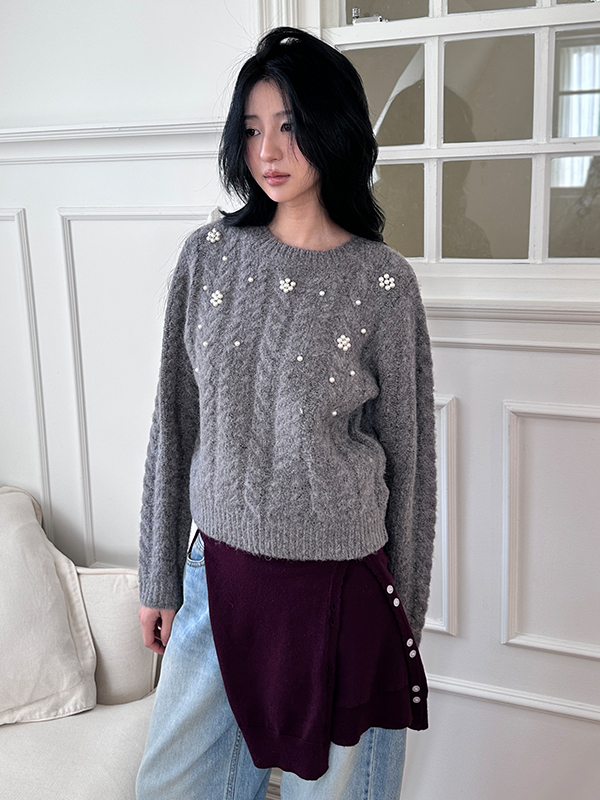 パールポイントプルオーバー（グレー） | Margarin Fingers | HANA(ハナ) #1