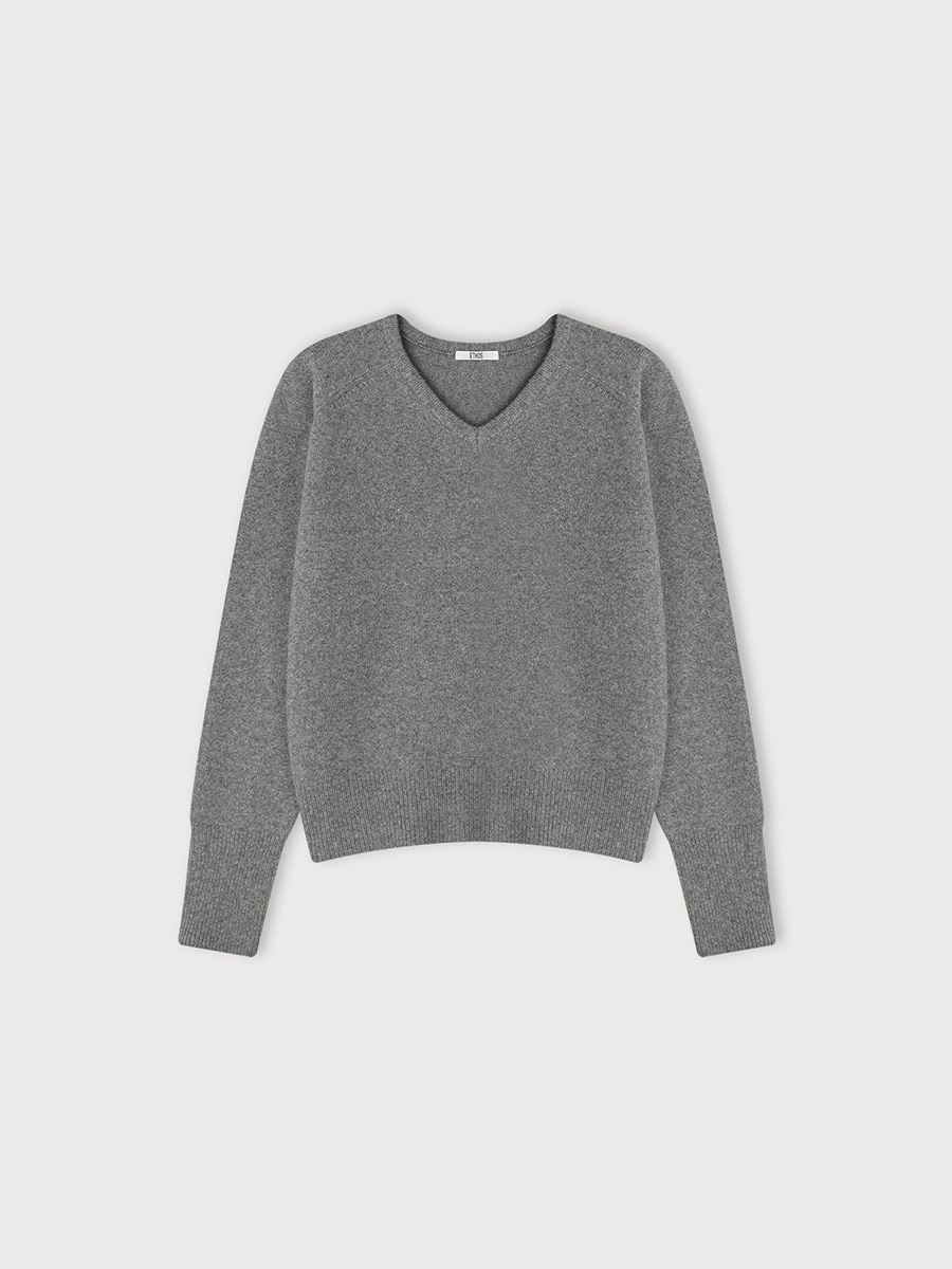 GEELONG V-NECK KNIT_GREY | ETHOS | HANA(ハナ) #1
