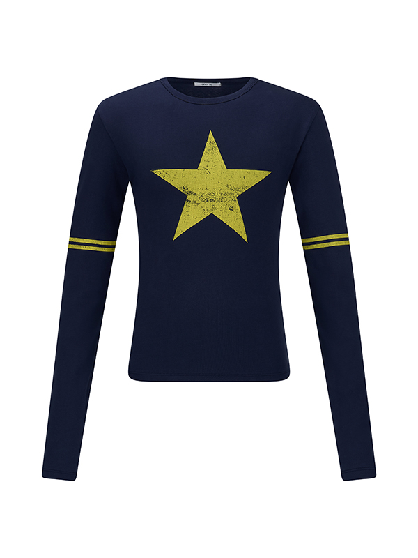 レトロ スターラインTシャツ_[ネイビー] | LECYTO | HANA(ハナ) #1