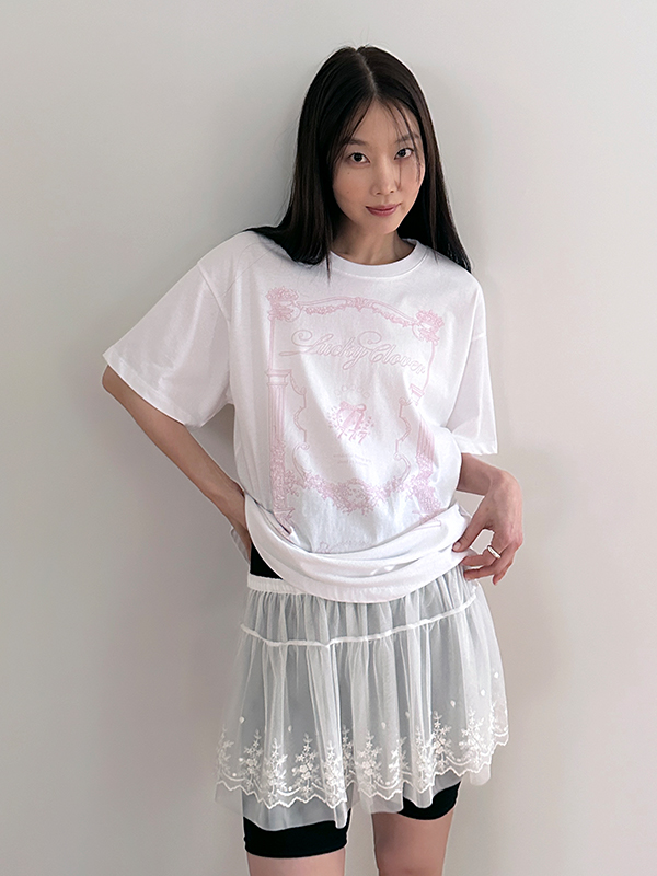 ラッキークローバー ボクシーTシャツ（ホワイト） | Margarin Fingers | HANA(ハナ) #1