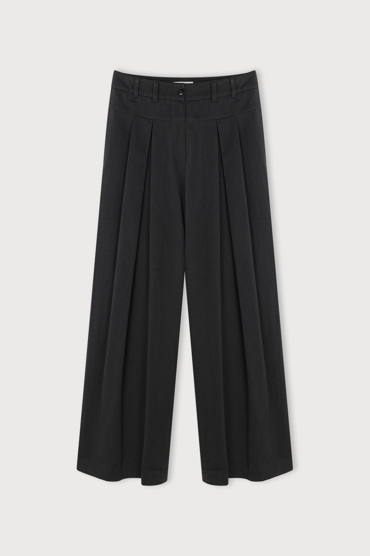 PINTUCK MOOD TROUSERS_NAVY | ETHOS | HANA(ハナ) #1