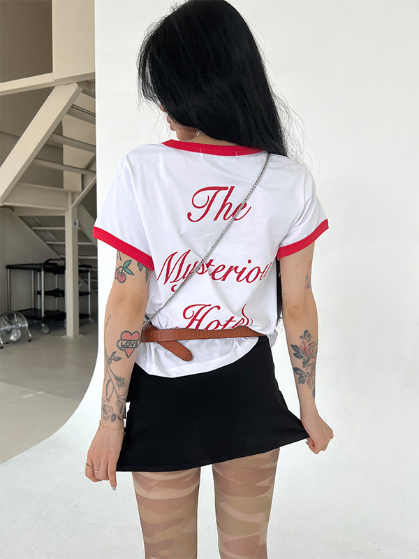 ロマンティックリンガーTシャツ_ホワイト | THE MYSTERIOUS HOTEL | HANA(ハナ) #1
