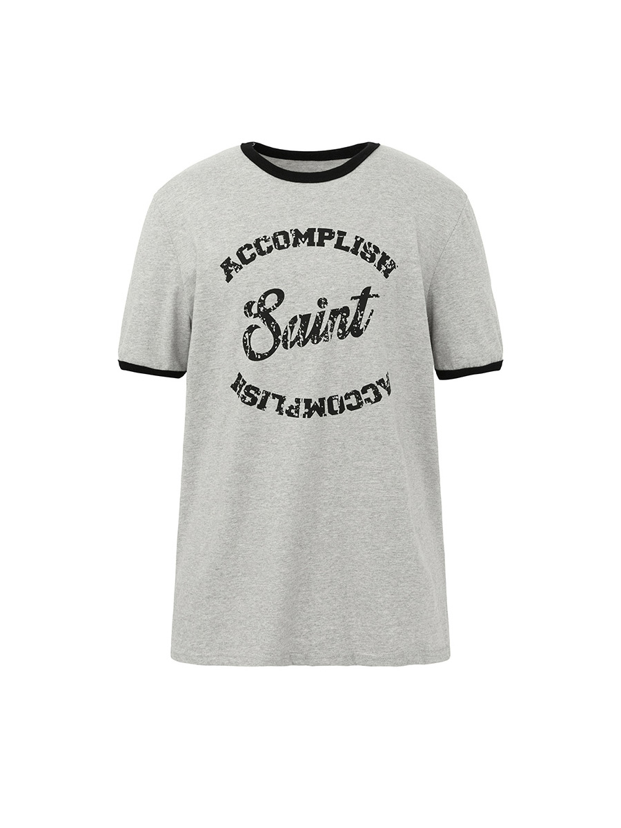 セイントシルケットハーフリンガーTシャツ（グレー） | DNSR | HANA(ハナ) #1