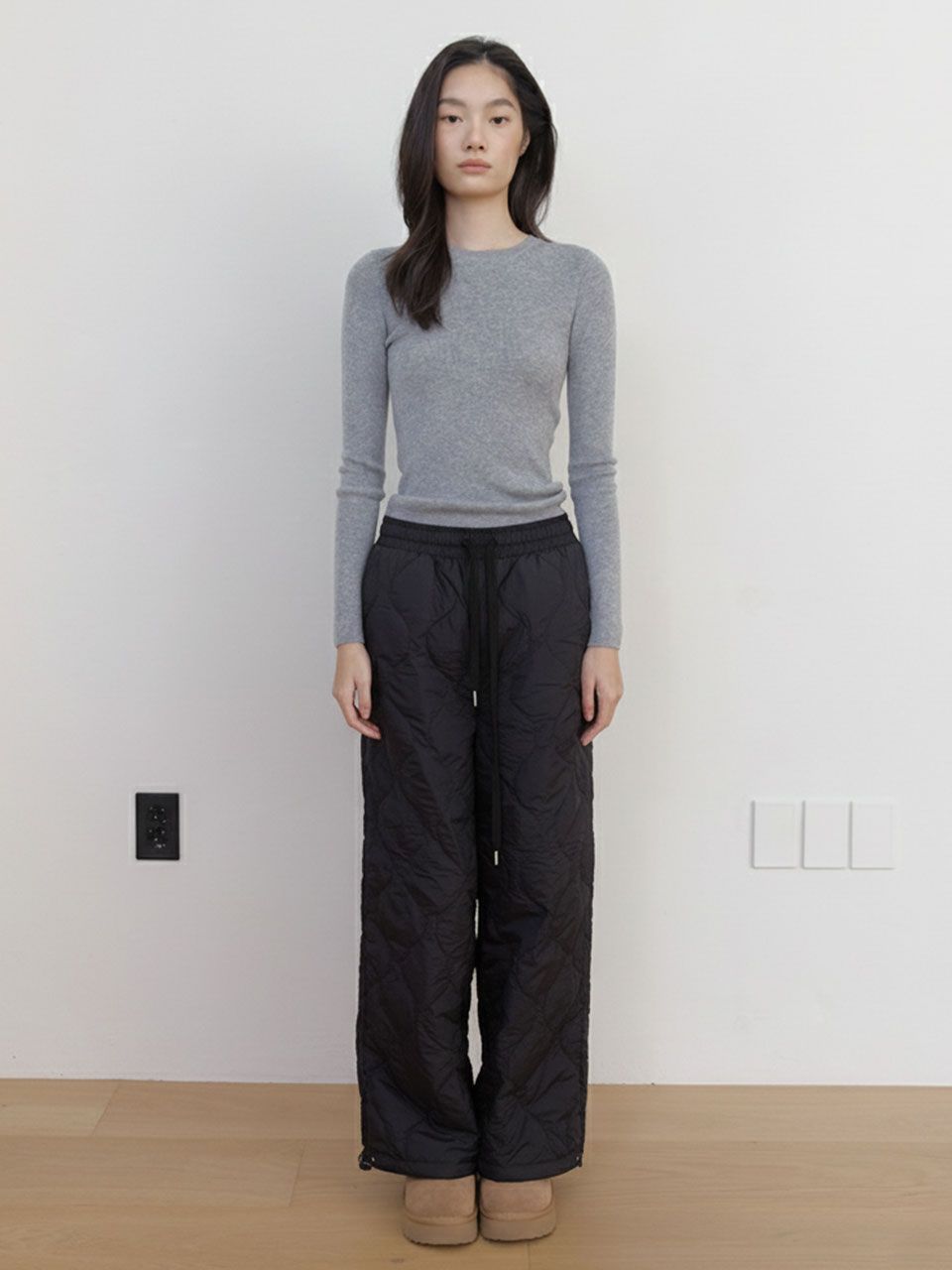 AS BASIC ダックダウンパンツ (ブラック) | ASURA | HANA(ハナ) #1