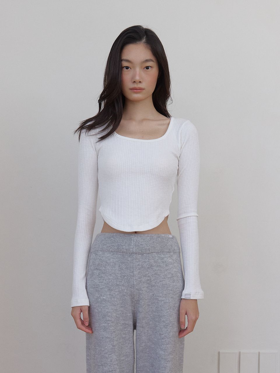 AS スクエアネックTシャツ [ホワイト] | ASURA | HANA(ハナ) #1