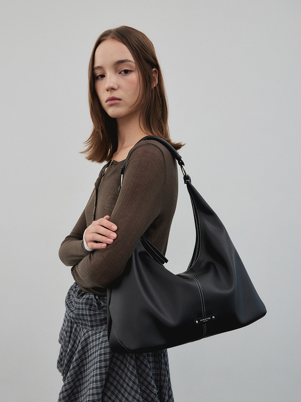 フローホーボーバッグ ミディアム（ブラックペッパー） | CHRISTINE PROJECT | HANA(ハナ) #1