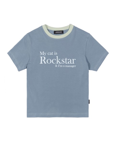 【JOEGUSH 】 My cat is Rockstar (CROP VER.) /追跡付 MUSINSA公式 | JOEGUSH My cat is Rockstar & I'm a manager (Black)