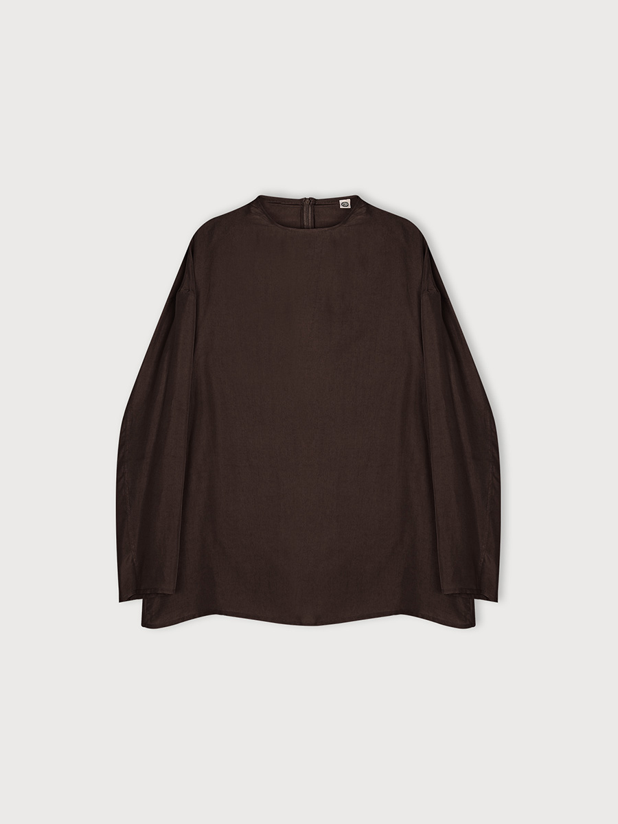 CUPRA SILHOUETTE BLOUSE_DEEP BROWN | ETHOS | HANA(ハナ) #1