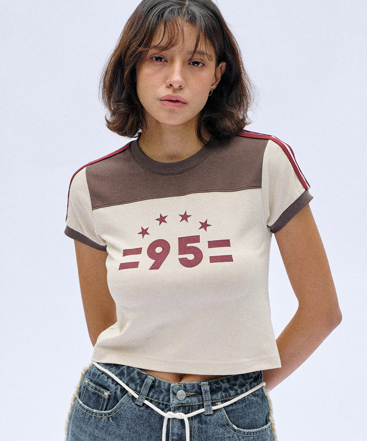 95スターリーダーリンガーTシャツ-ベージュ | BITTERCELLS | HANA(ハナ) #1