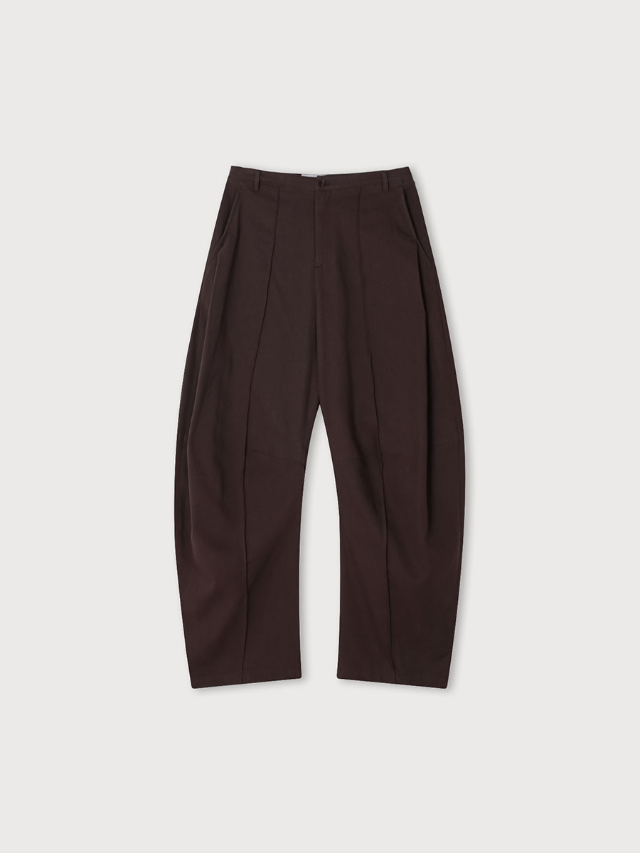 WIDE CURVED PANTS_BROWN | ETHOS | HANA(ハナ) #1